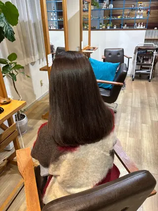 ロング カラー RINNO🌷透明感 カラー/縮毛矯正のヘアスタイル