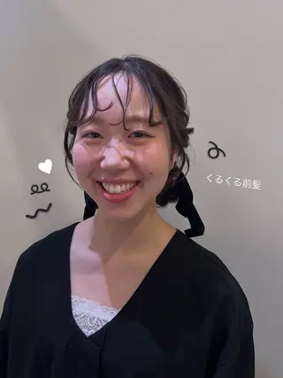 セミロング ボウ🪞ヘアセット /メイク/マツパのマツエク・マツパデザイン