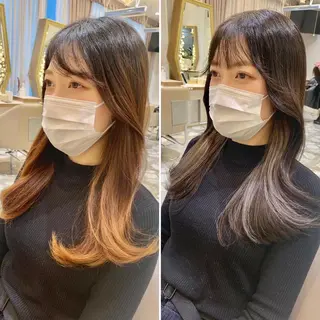 ロング カラー パーマ ヘアアレンジ メンズ キッズ ネイル マツエク・マツパ アイブロウ 《褒められる》 透明感カラー/小嶋のヘアスタイル