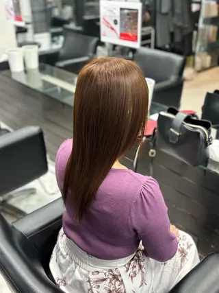 セミロング カラー あや かのヘアスタイル