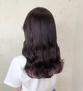 セミロング カラー 透明感カラー🎀／ 寒色カラー／マツエクのヘアスタイル