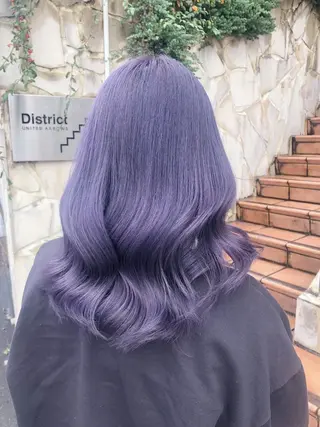 ロング カラー ヘアアレンジ メンズ キッズ 💟Chloe原宿店 🩶ハイトーンのヘアスタイル