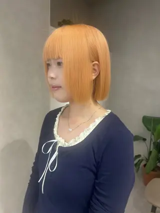 ミディアム カラー moe🎀 透明感カラーのヘアスタイル
