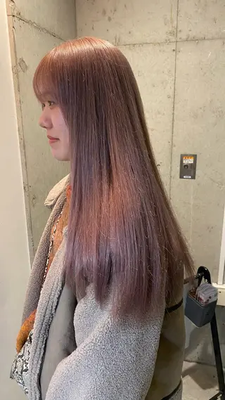 ロング カラー ベージュカラー🐑 レイヤー🤎塚原優芽のヘアスタイル