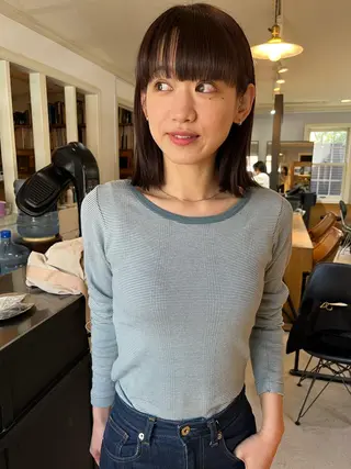 ミディアム カラー eri kinjoのヘアスタイル
