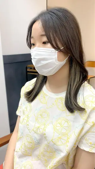 セミロング カラー パーマ ヘアアレンジ メンズ キッズ ネイル マツエク・マツパ アイブロウ レイヤーカット 🌿透け感カラーのヘアスタイル