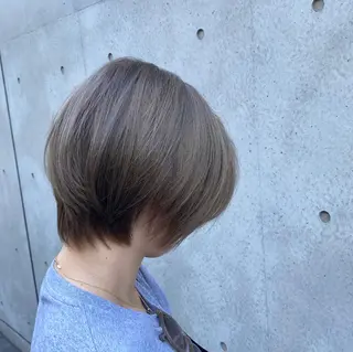 ショート 透け感×顔まわり デザイン✂︎吉田のヘアスタイル