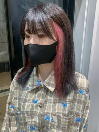 セミロング カラー ヘアアレンジ yuka .のヘアスタイル