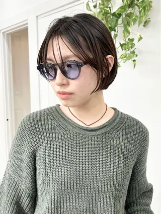 ショート カラー レイヤーボブ/ 艶カラー/サナ🌼のヘアスタイル