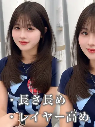 セミロング カラー ヘアアレンジ 顔周り&ミディアム 特化/池袋/kokiのヘアスタイル