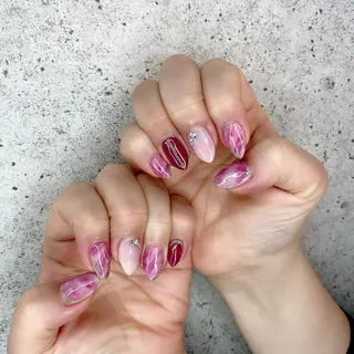 セミロング カラー パーマ ヘアアレンジ メンズ キッズ ネイル マツエク・マツパ Salon Ｋのネイルデザイン