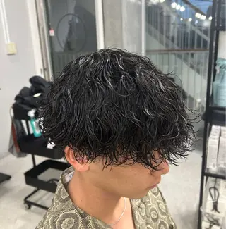 パーマ メンズ カズキ🌼曲がる 縮毛矯正のヘアスタイル