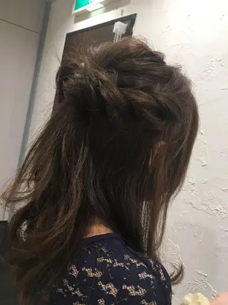 セミロング カラー パーマ ヘアアレンジ 清水 由佳のマツエク・マツパデザイン