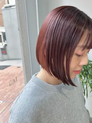 ショート カラー 谷町/Le'a /竹原しおなのヘアスタイル