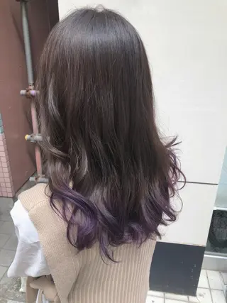 セミロング カラー 艶髪 ♡Tomiyaのヘアスタイル