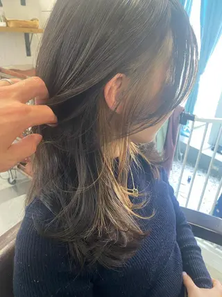 セミロング 西尾 隆介のヘアスタイル