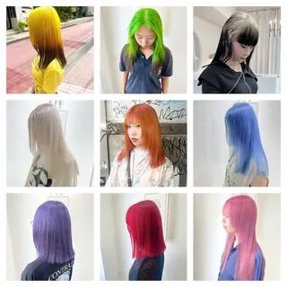 ミディアム カラー Mu所属・Muミュー/ブリーチ ハイトーン　Wカラーのヘアスタイル