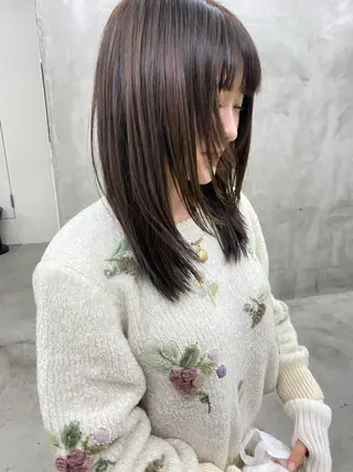 セミロング カラー 無料カットモデル募集 🌱ひょうがのヘアスタイル
