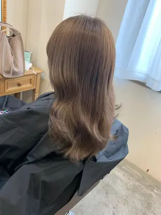 セミロング カラー 縮毛矯正×髪質改善 小笠原大樹のヘアスタイル