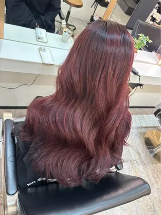 ロング カラー ハイライト白髪ぼかし メンズパーマ渋谷のヘアスタイル