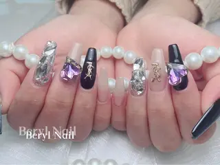 ロング Beryl Nail 新大久保のネイルデザイン
