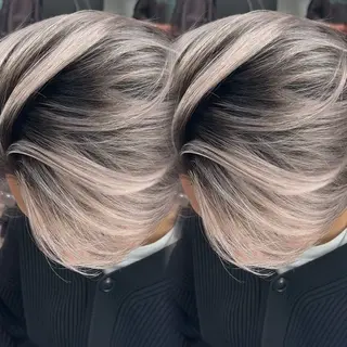 ショート カラー メンズ 表参道/ハイライト バレイヤージュのヘアスタイル