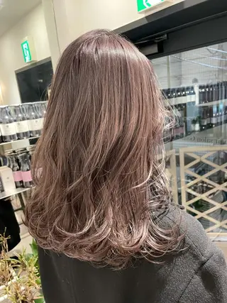 セミロング カラー 🪞透け感&韓国ヘア 🪞honokaのヘアスタイル