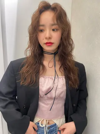 カラー 🎀ボブ+ハイトーン シュカ👶🏻のヘアスタイル