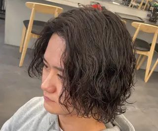 ロング パーマ ヘアアレンジ メンズ fifth 石川 凪のヘアスタイル