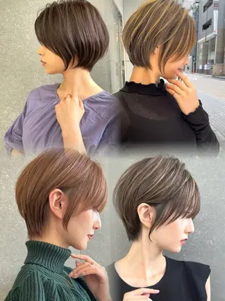 ショート 🌟透明感カラー× 小顔カット いっせいのヘアスタイル