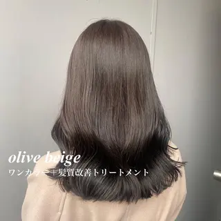 ミディアム カラー 横浜美容室/透明感 カラー/レイヤーのヘアスタイル