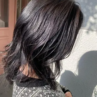 ミディアム カラー Jill franc _ ayanoのヘアスタイル