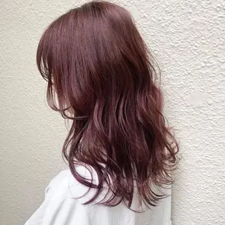 セミロング カラー FERIA梅田🖤 透明感カラー🎀のヘアスタイル