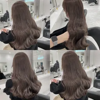 セミロング カラー センターパート特化 井上健太のヘアスタイル