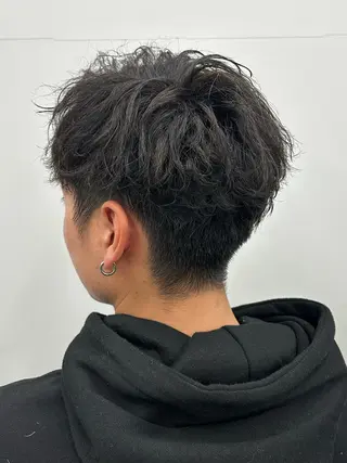 ショート パーマ 博多メンズサロン 田中のヘアスタイル