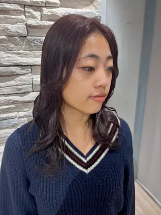 セミロング Maki /透明感カラーのヘアスタイル