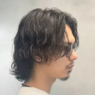 セミロング パーマ ヘアアレンジ メンズ fifth 石川 凪のヘアスタイル