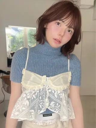 ショート カラー 小顔ボブ jilblanカホのヘアスタイル