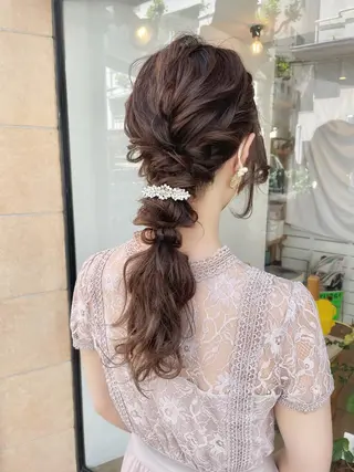 ロング ヘアアレンジ ヘアアレンジ にいた　かづしげのヘアスタイル