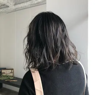 セミロング カラー パーマ ヘアアレンジ 暖色ボブ 🍊rikakoのヘアスタイル
