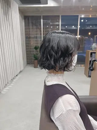 パーマ ボブパーマコテ巻き風 パーマNo1深江秀平のヘアスタイル