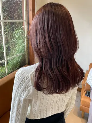 セミロング カラー 片山千晴✨ツヤ髪カラ ー✨顔まわりカット✨のヘアスタイル