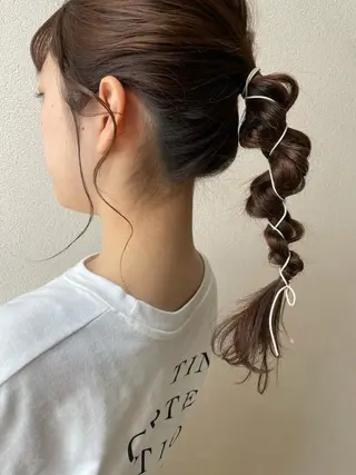 ロング ヘアアレンジ 沢田 瞳のヘアスタイル