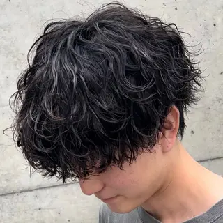 ミディアム パーマ ヘアアレンジ メンズ fifth 石川 凪のヘアスタイル