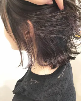 ショート カラー ヘアアレンジ メンズ キッズ ネイル マツエク・マツパ 透明感カラー🤎 ゆりのヘアスタイル
