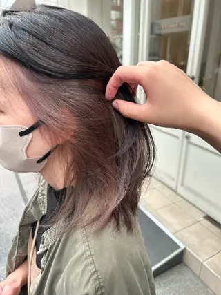 ミディアム 樋富 優香のヘアスタイル