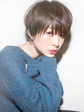 ショート 韓国風レイヤー ショート/犬塚 優介のヘアスタイル