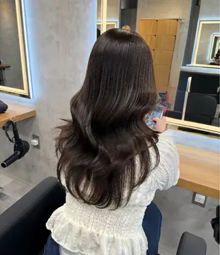 ロング カラー ヘアアレンジ レイヤー×透明感カラ ーHAYATOのヘアスタイル