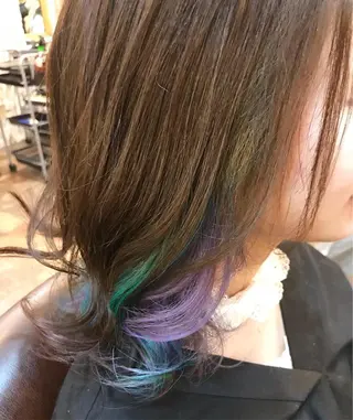 ミディアム カラー 岩谷/ブリーチ 🪽透明感カラーのヘアスタイル