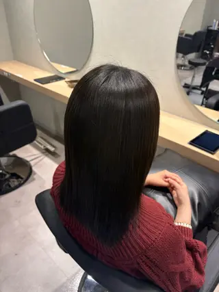 セミロング カラー mok 🫧ayaneのヘアスタイル